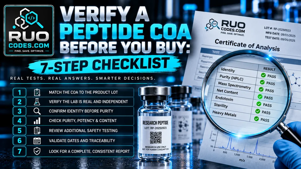 Verify a Peptide COA Before You Buy: 7-Step Checklist
