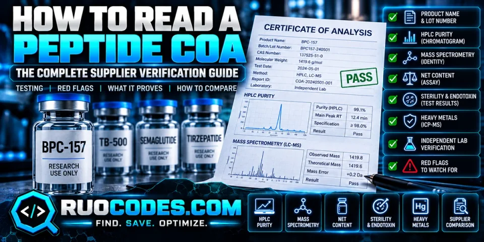 How to Read a Peptide COA: The Complete Supplier Verification Guide
