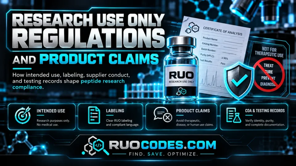 Research Use Only Regulations and Product Claims