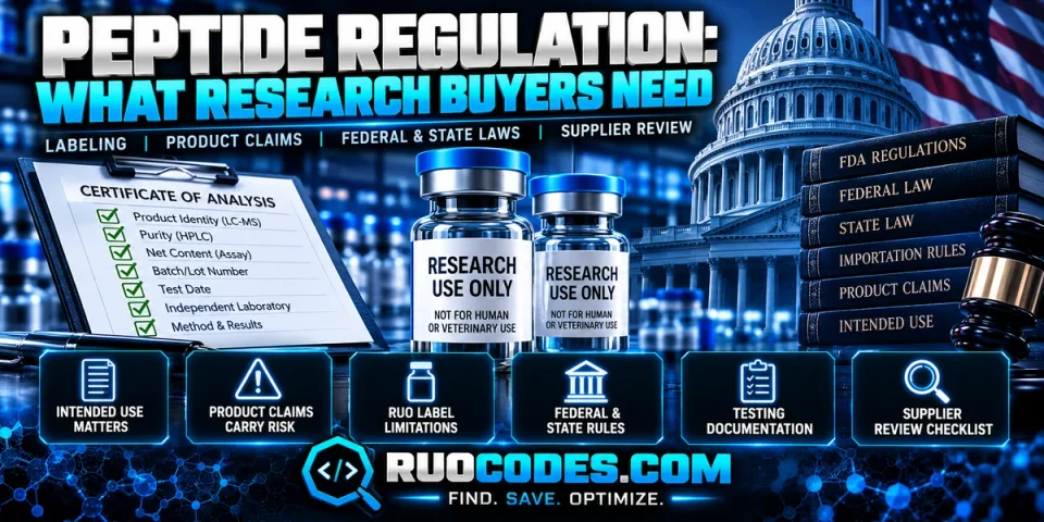 Peptide Regulation: What Research Buyers Need